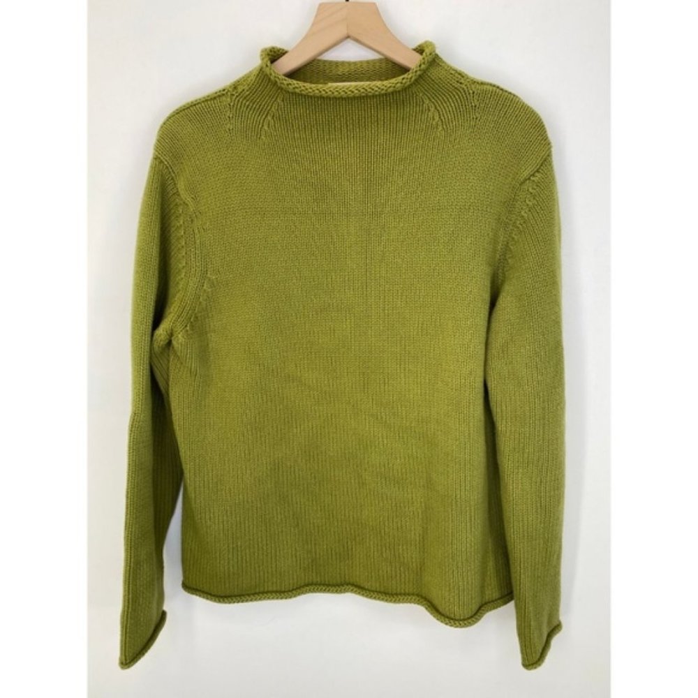 J. Crew Mock Neck Long Sleeve Sweater Green Size M